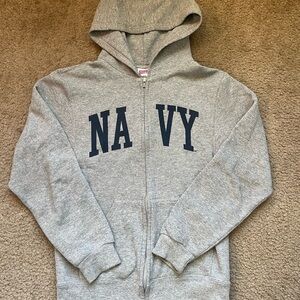 Soffe NAVY Gray Fleece-Lined Hoodie